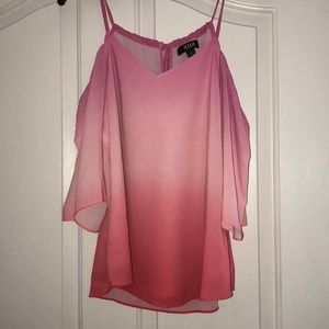 Pink ombré springy blouse